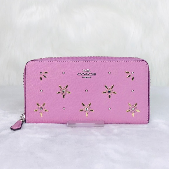 Coach Handbags - Coach Stud Accordion Zip Wallet